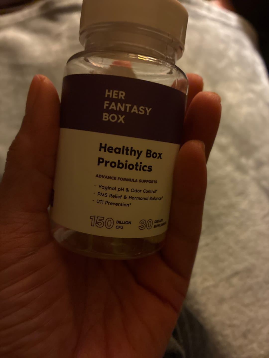 Customer photo review of Healthy Box Probiotics for pH, Odor, Pms Relief & Uti Prevention