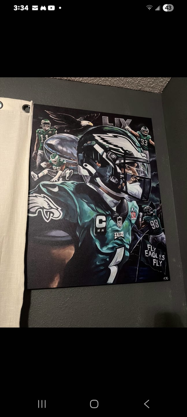 Customer photo review of Fly Eagles Fly - Canvas