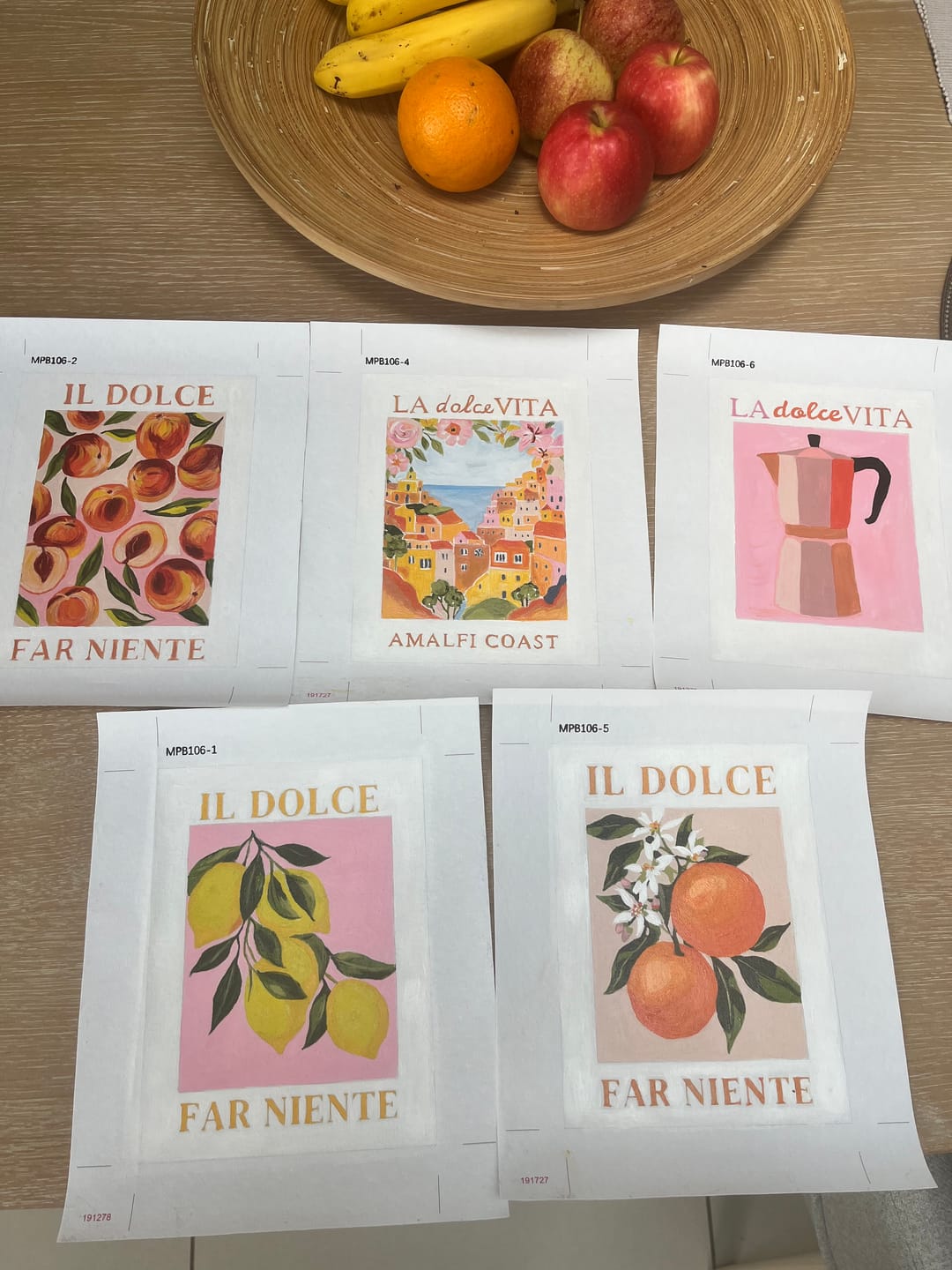 Customer photo review of 6 Mini Paintings - Italian ''Dolce Vita'' Set