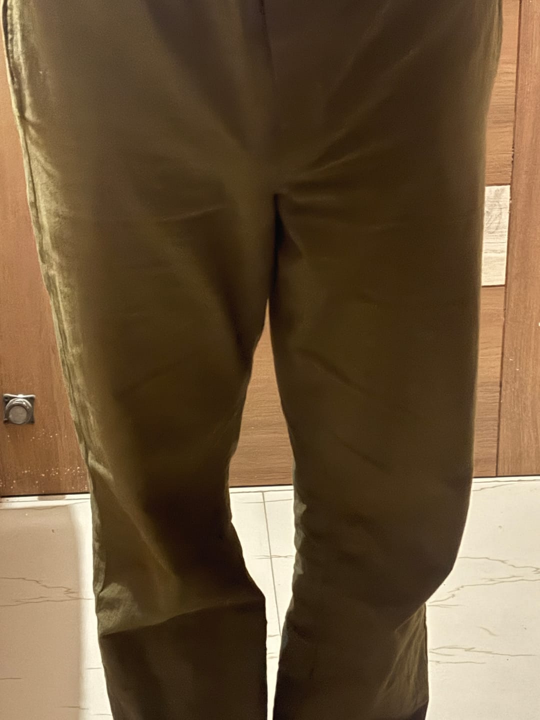 Customer photo review of Men Olive Green Cotton Pant