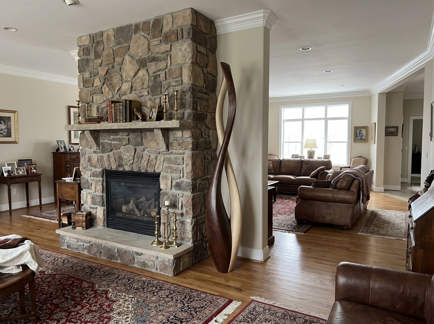 Customer photo review of Contrast in Flow    | Large Wood Sculpture