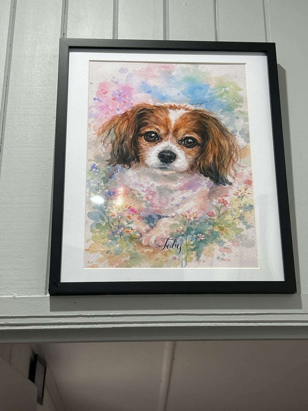 Customer photo review of Personalised Poster With Dog or Cat - Watercolour