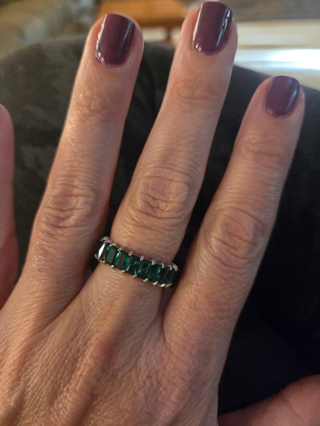Customer photo review of Emerald Reagan Ring