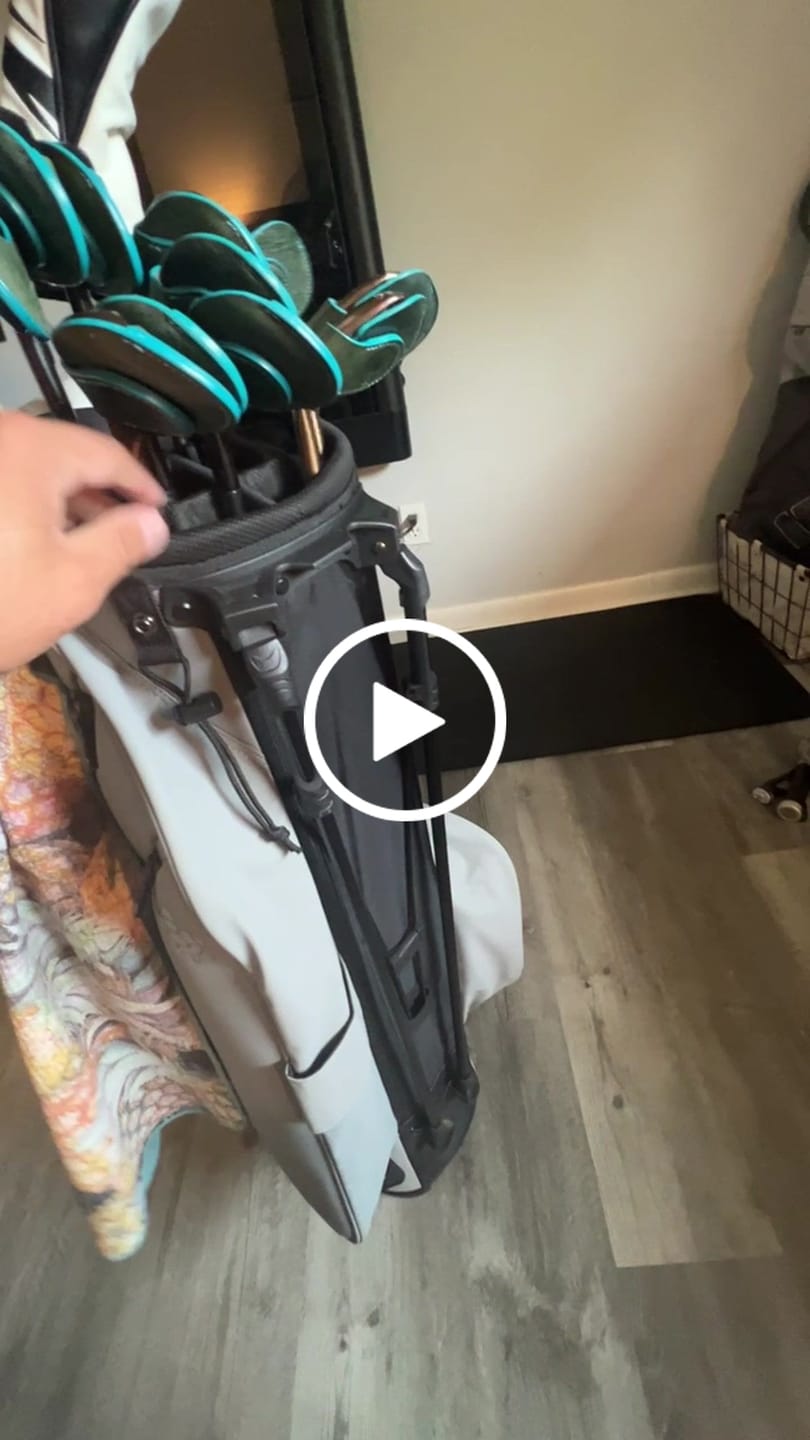 Customer video review of LUX 9.5" 14-Way Hybrid Stand Bag: Fossil (Gray)
