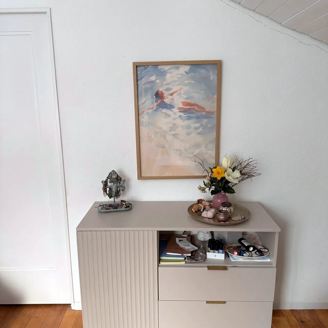 Customer photo review of Ocean Woman Swimming Print