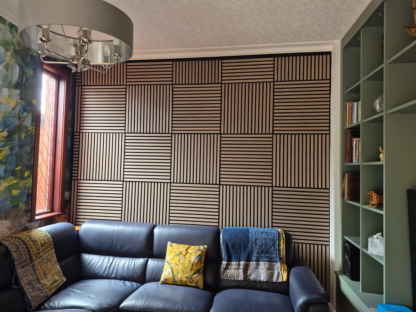 Customer photo review of SlatWall Acoustic Mini Walnut Slatted Wall Panel