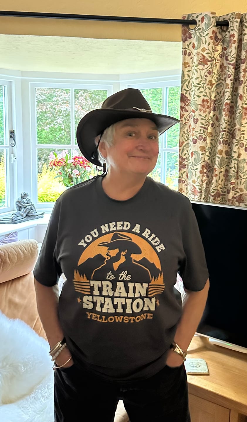 Customer photo review of Yellowstone Train Station T-Shirt –