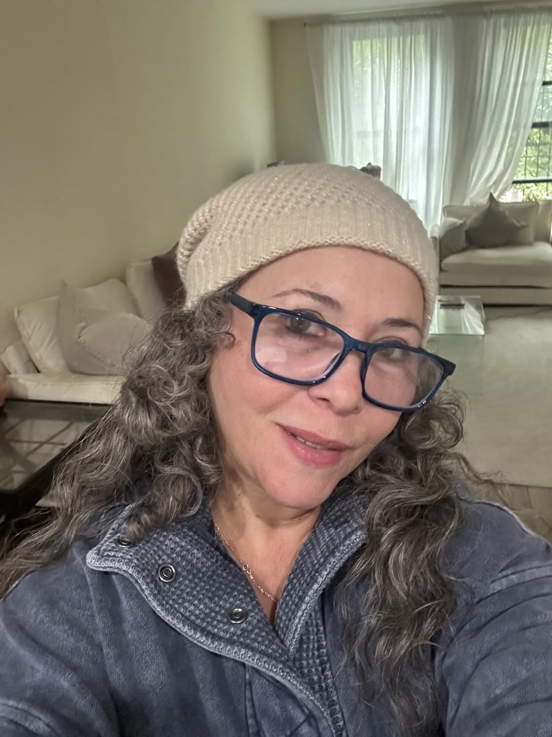 Customer photo review of Luvwin Salt and Pepper Indian Wavy Natural Gray Human Hair Bundle Hair Extensions