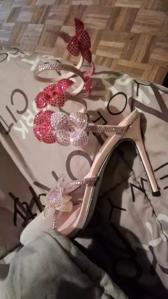 Customer photo review of Shinra - Sandale à Talon Aiguille Femme Rose