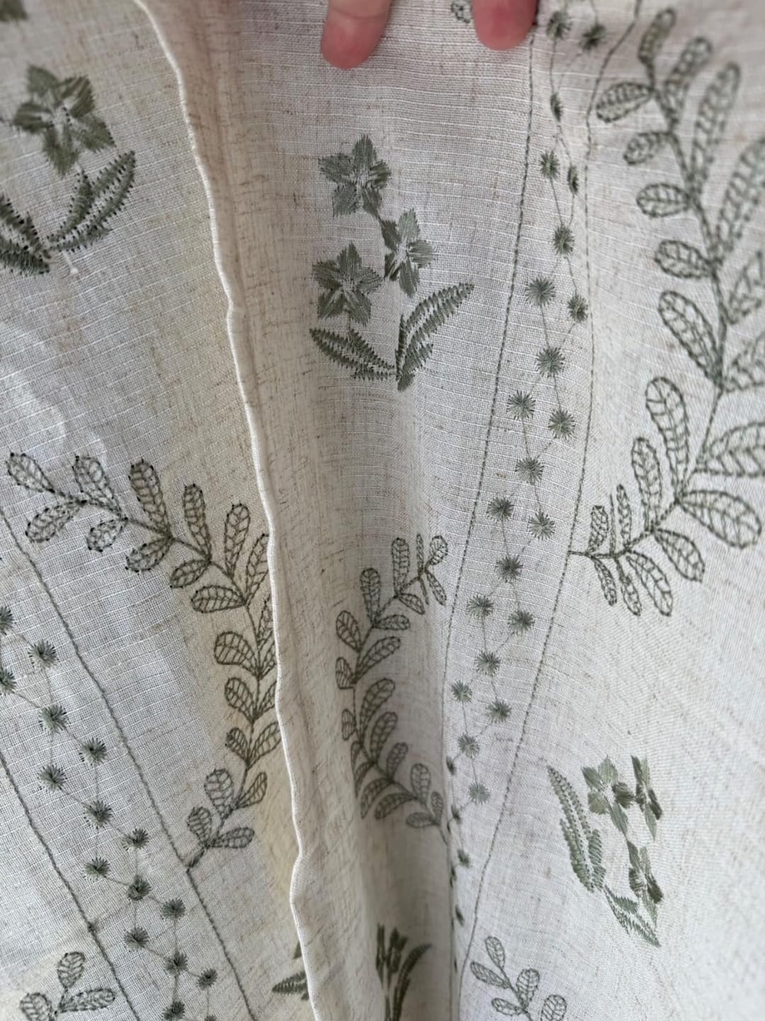 Customer photo review of Vintage Wavy Floral Embroidery Kitchen Curtains