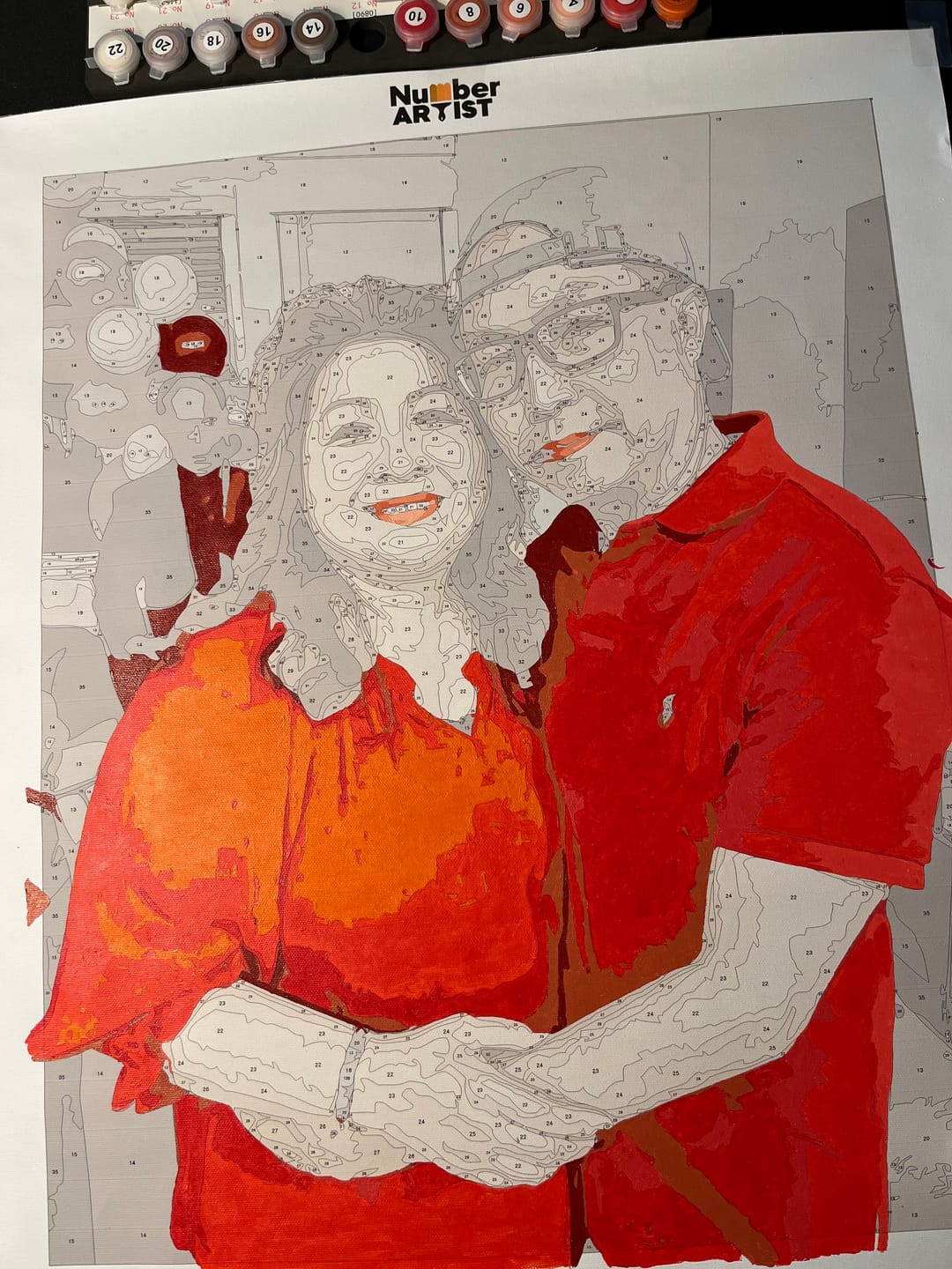 Customer photo review of Custom Paint by Numbers Kit
