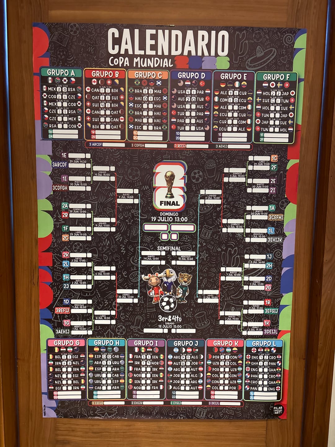 Customer photo review of Calendario Mundial 2026