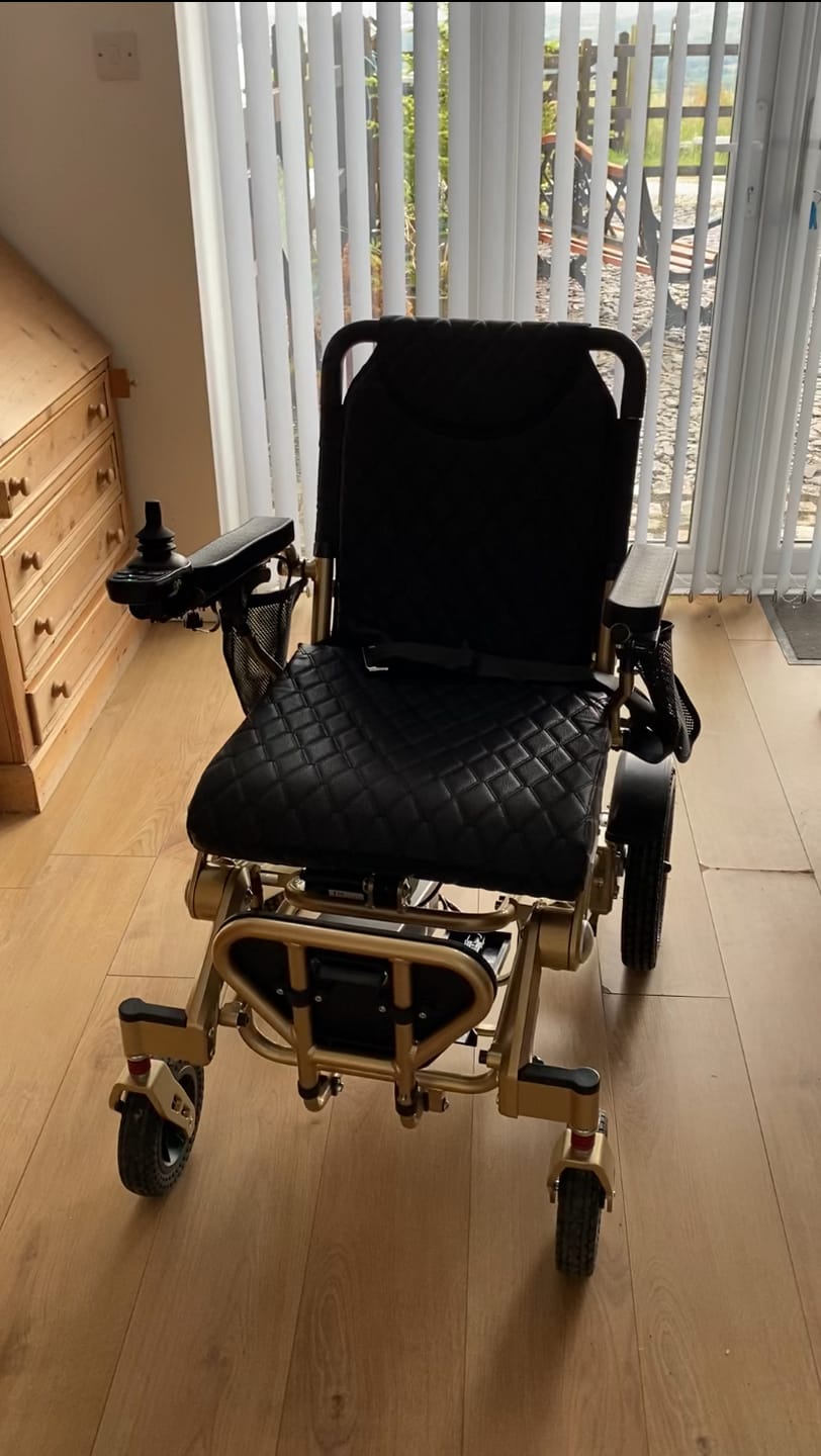 Customer photo review of Luxury Leather Seat Cushion Cover for Freedom Pro, Freedom Elite, Y20 Luxe and Voyager 185 Electric Wheelchair