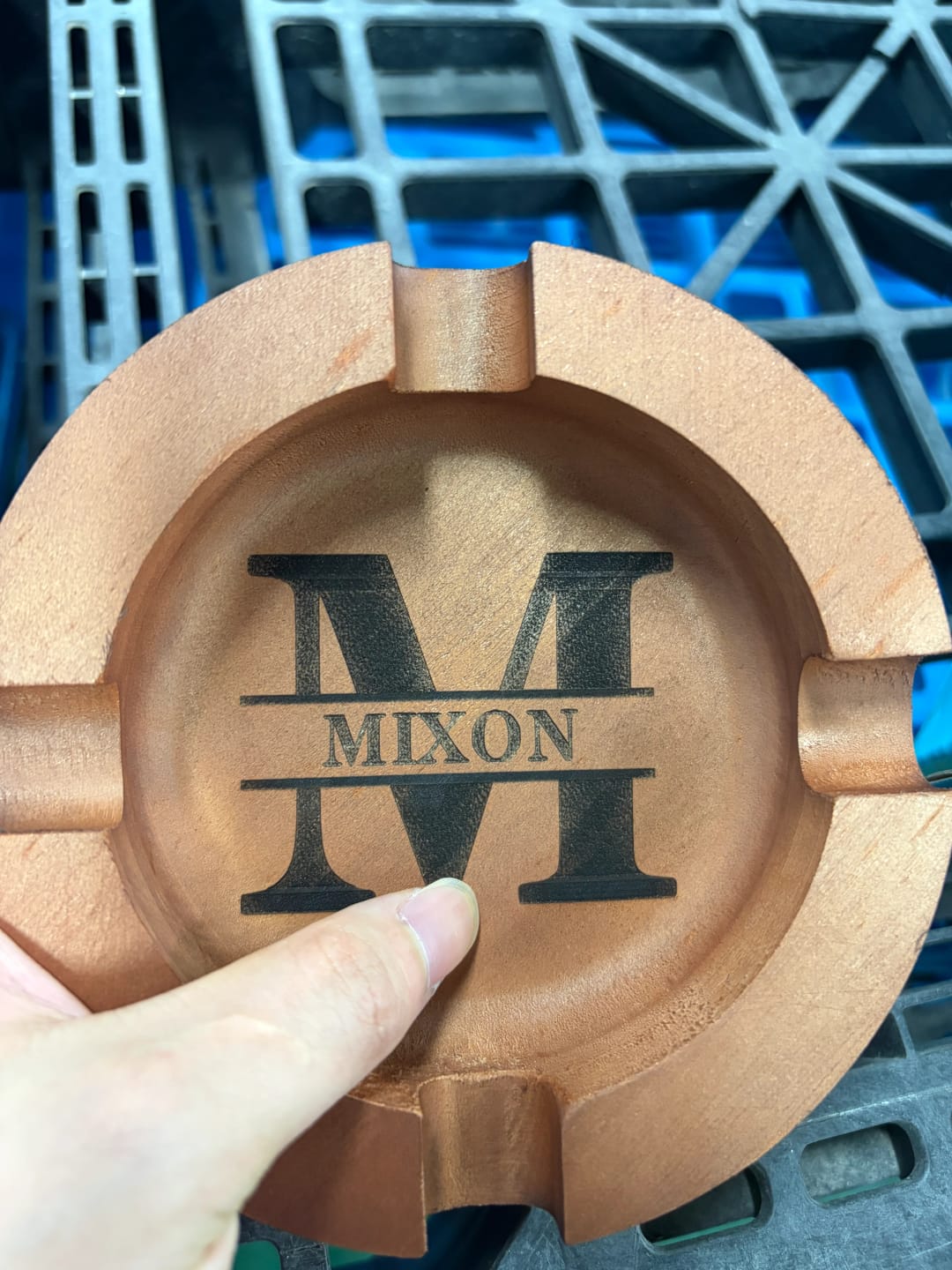 Customer photo review of Personalized Name Walnut Cigar Ash Tray for Dad,Grandpa,Boyfriend,Friend