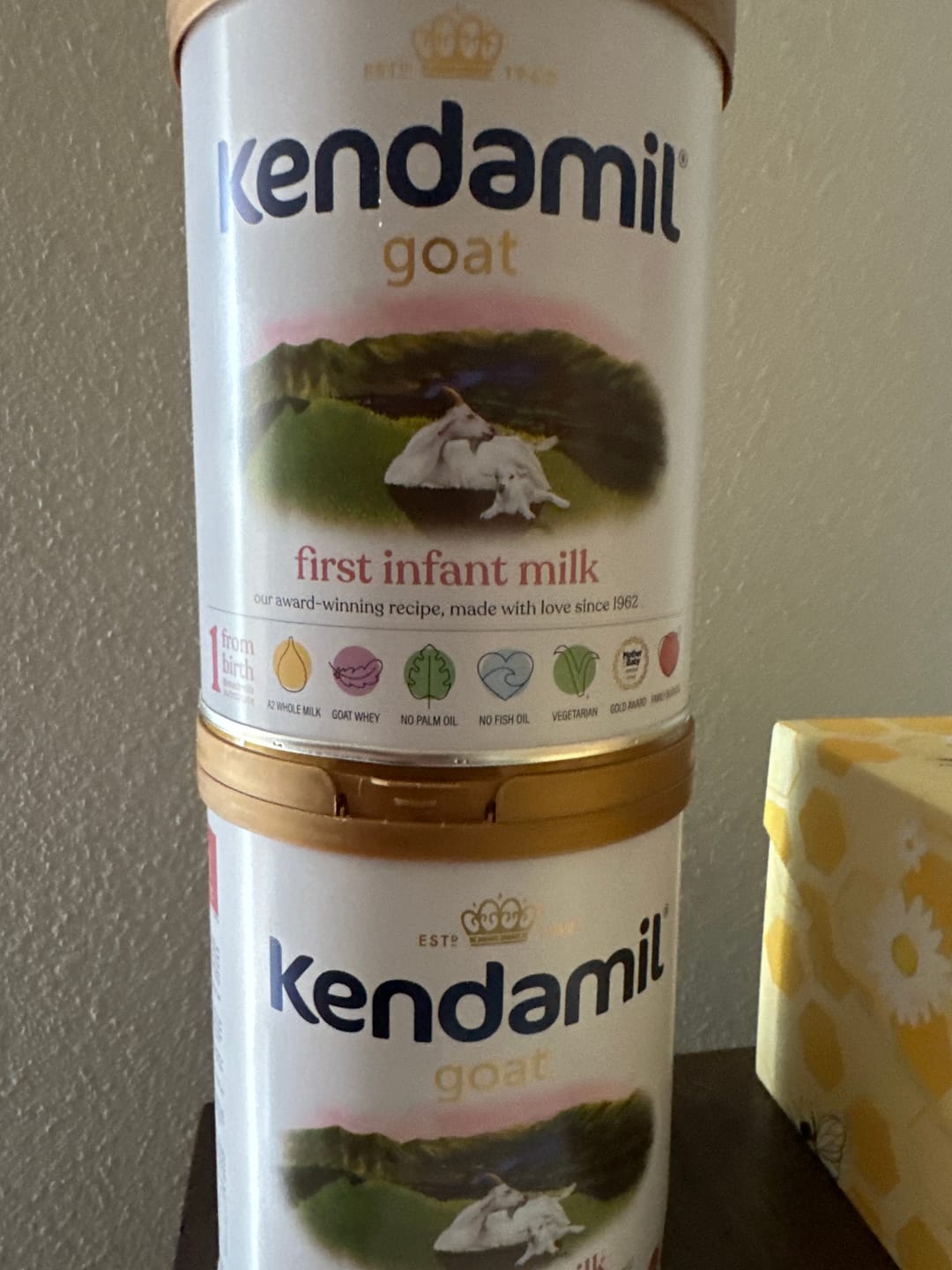 Customer photo review of Kendamil Stage 1 Goat Milk Formula 800g
