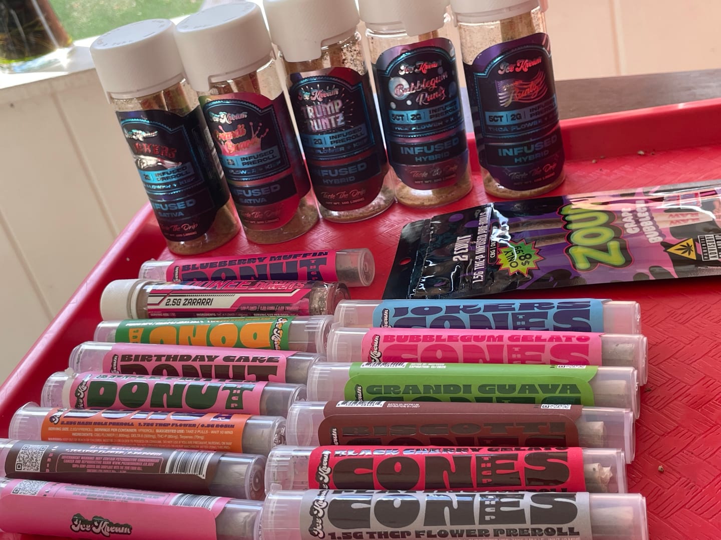 Customer photo review of THCA RAINBOW SHERBET DONUTS