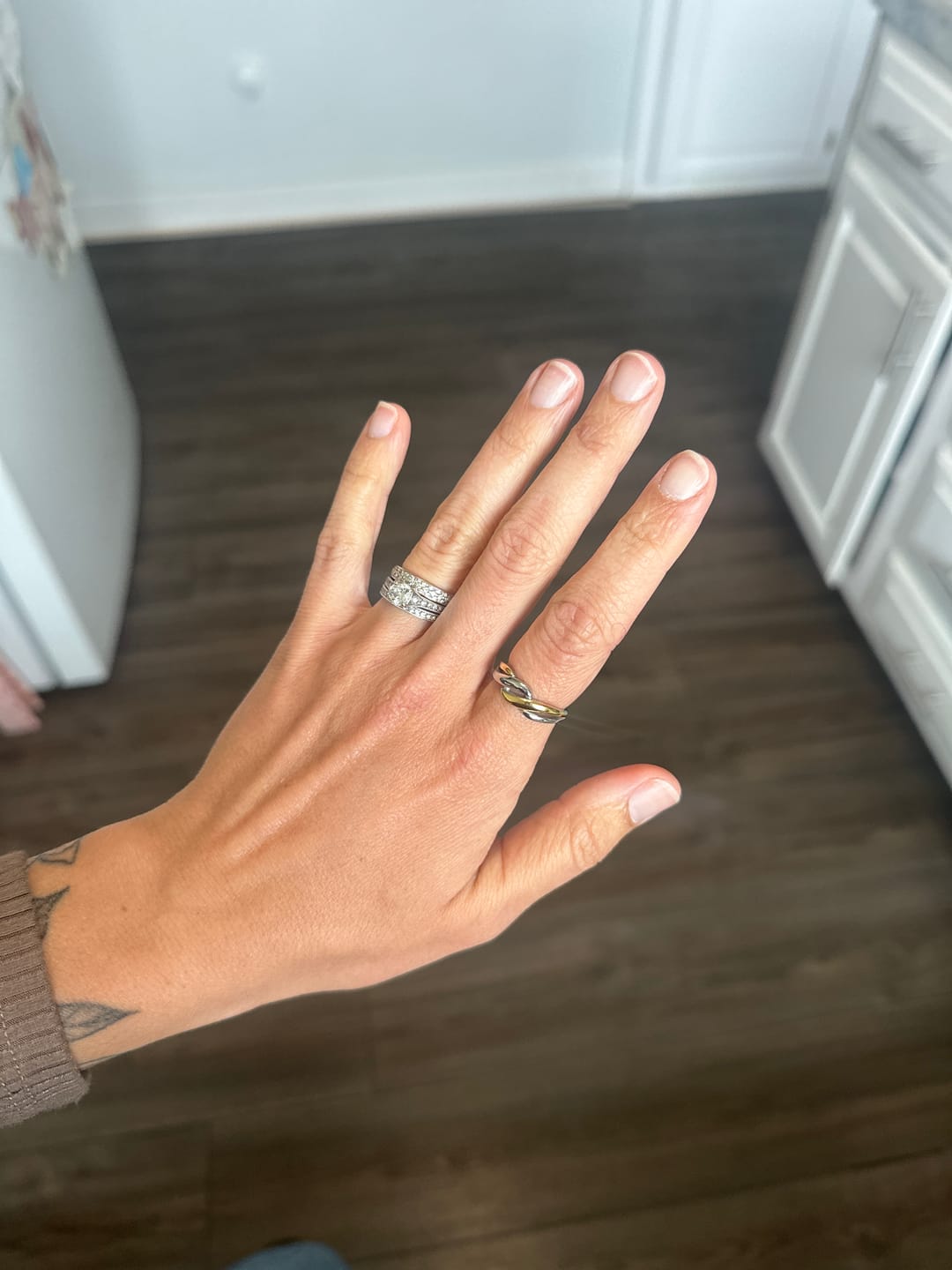 Customer photo review of Twisted Ella Two-Toned Ring