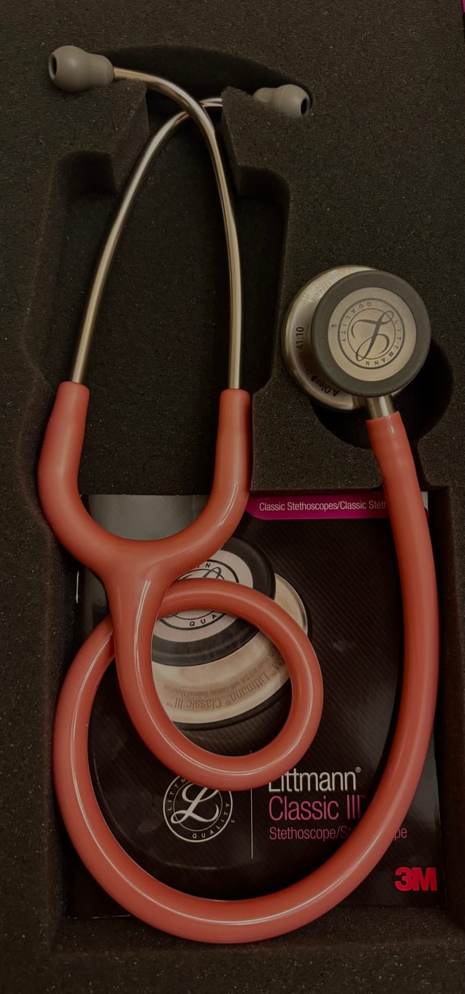 Customer photo review of Littmann Classic III Monitoring Stethoscope: Pearl Pink 5633a