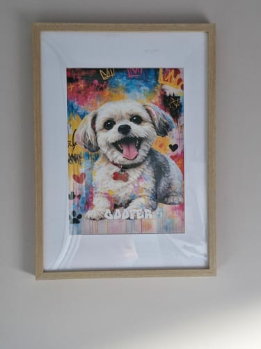 Customer photo review of Personalised Poster With Dog or Cat - Graffiti