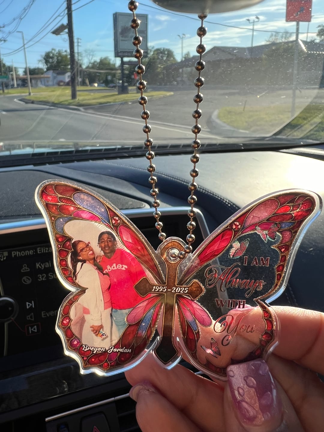 Customer photo review of Always With You - Personalized Car Plastic Hanging Ornament