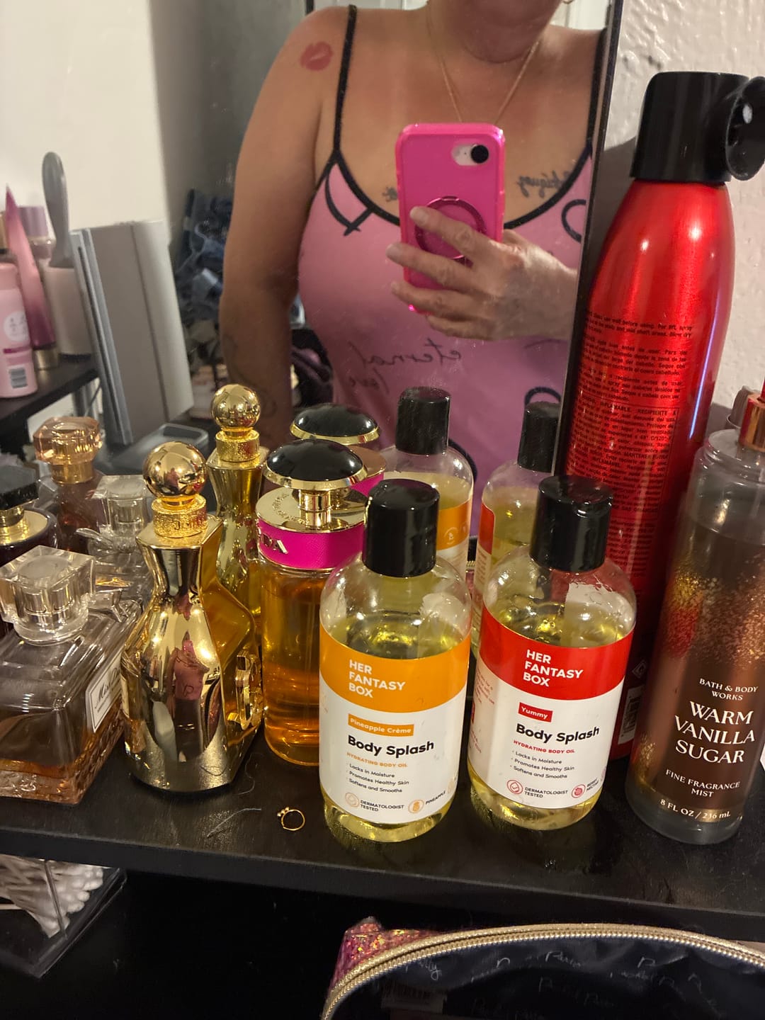 Customer photo review of Body Splash - Skin Smoothing Body Oil  (Pineapple Creme)