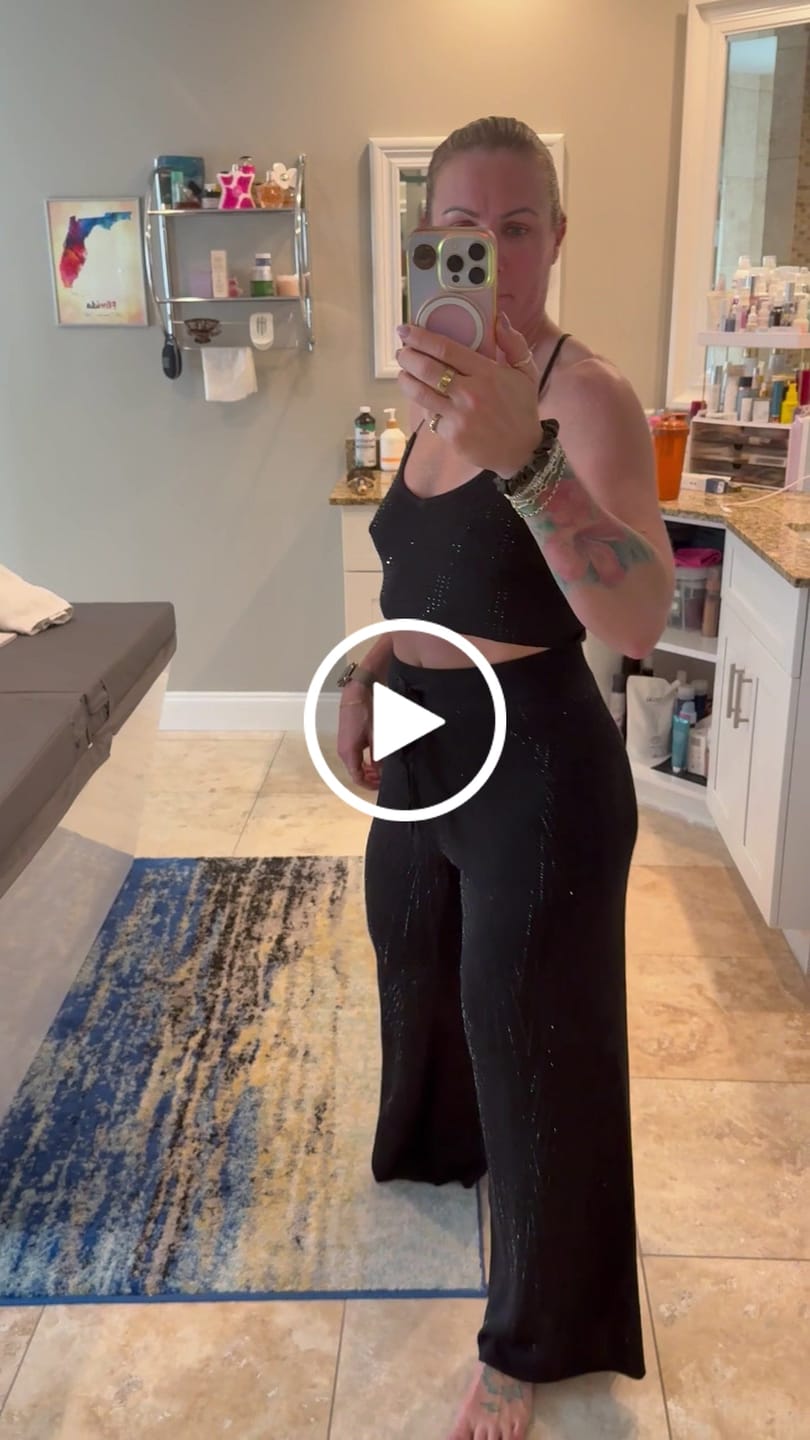 Customer video review of Onyx Crystallized Flare Pant