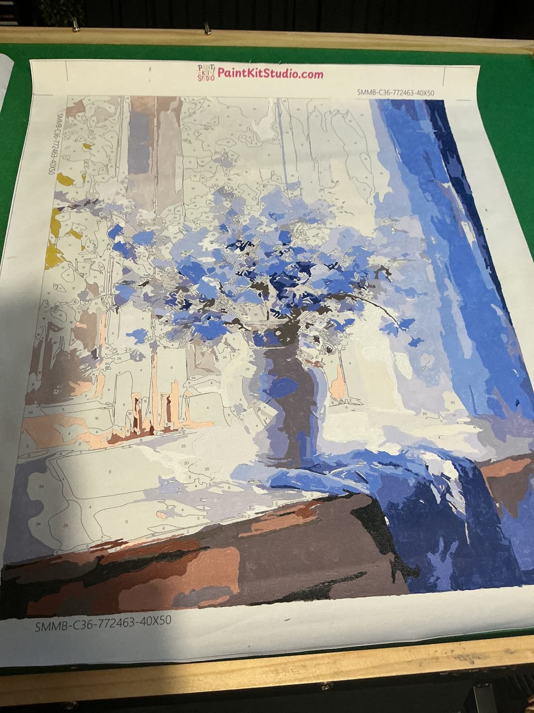 Customer photo review of Window Hydrangea Paint By Numbers Kit