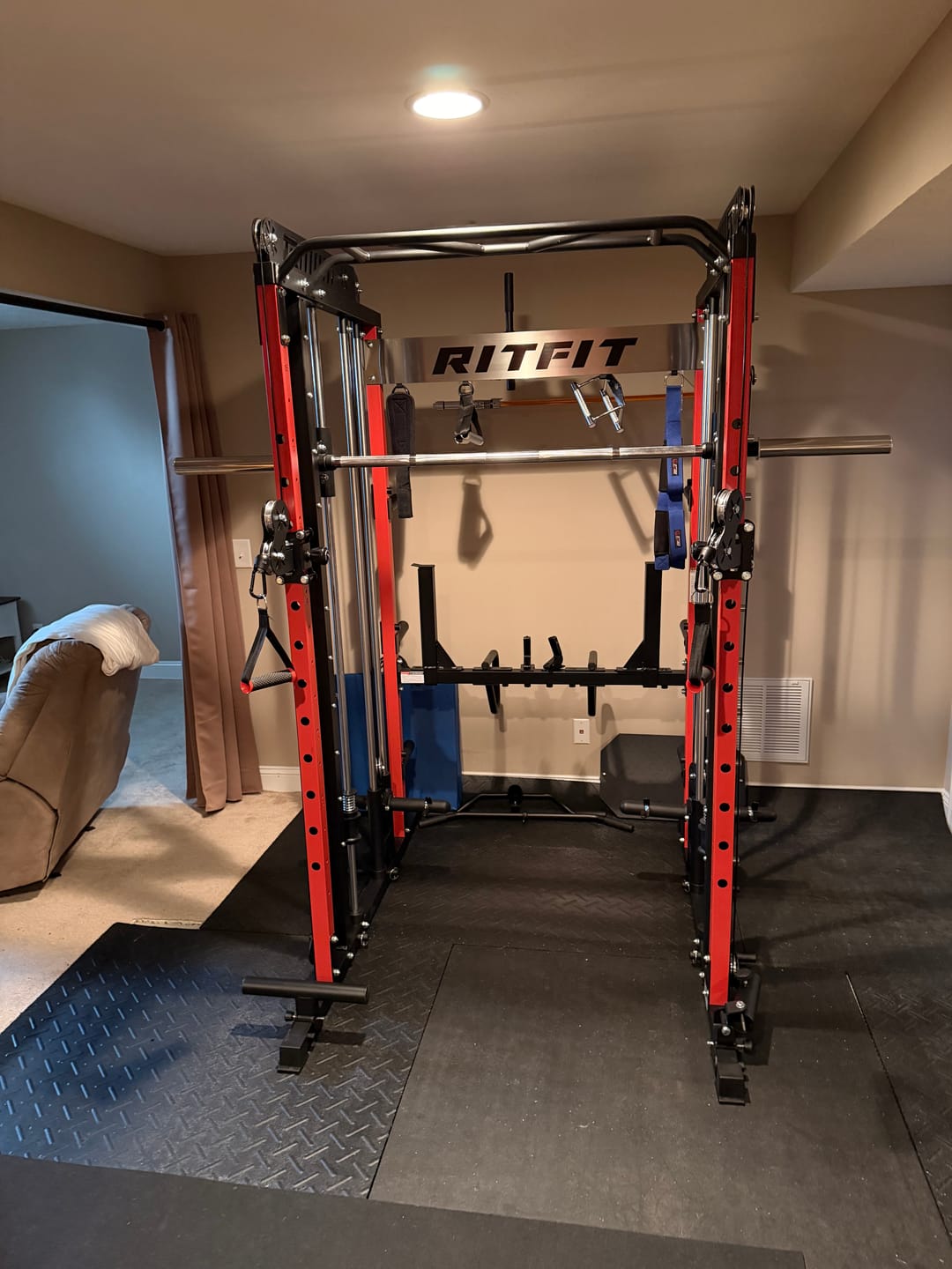 Customer photo review of RitFit M1 PRO Multi-Functional Smith Machine with Cable Crossover System and Squat Rack for Home Gym