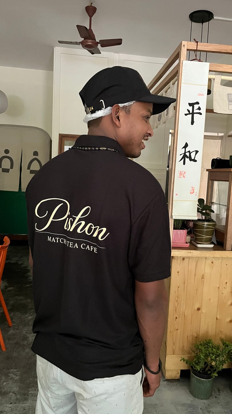 Customer photo review of Customized Polo T-Shirt With Your Company Logo | Order Logo Printed Tees | PrintMine.in