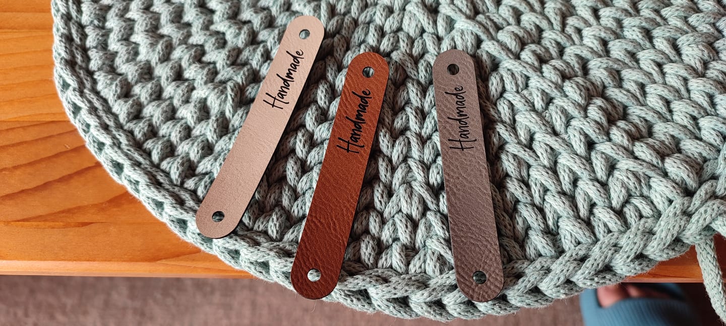 Customer photo review of Label-Set "Handmade" FARBMIX- CS0016 - für Häkelkörbe etc.