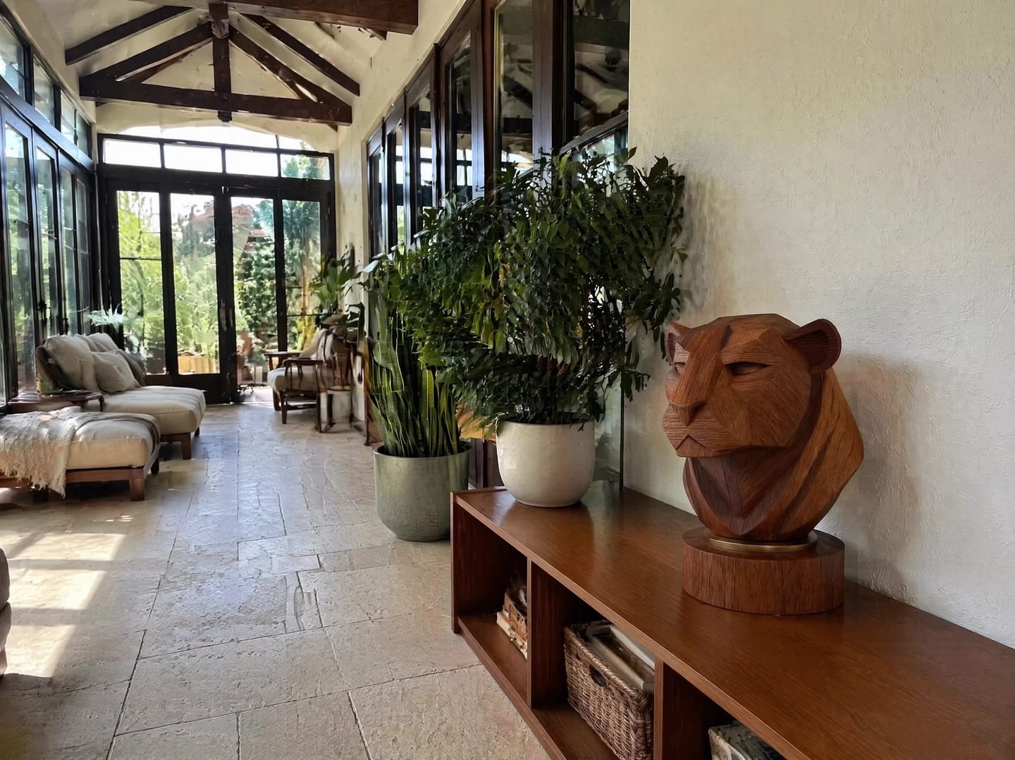 Customer photo review of Hand-Carved Faceted Leopard Head Sculpture