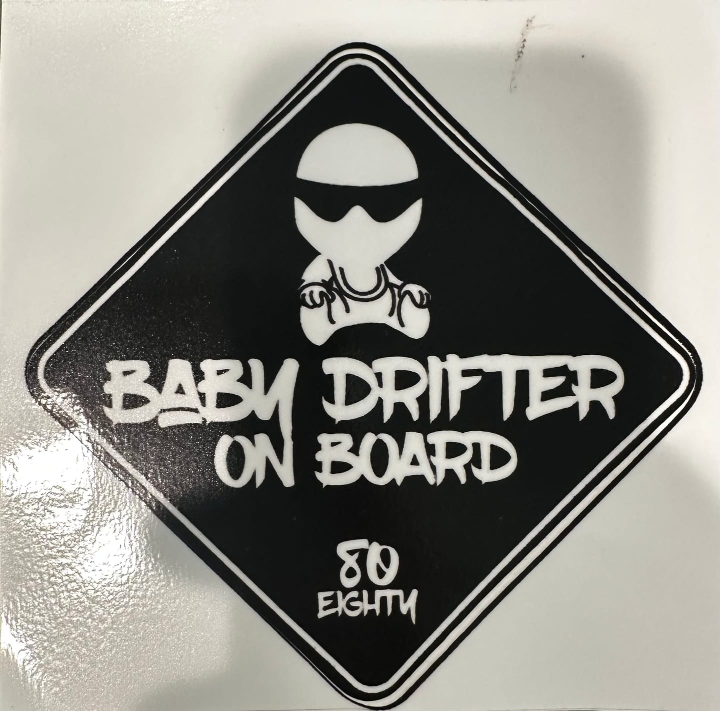 Customer photo review of 80Eighty® Baby On Board Sticker