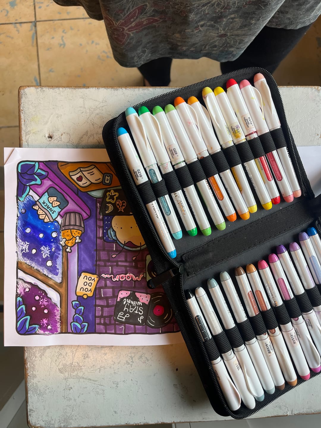 Customer photo review of Ohuhu Direct-ink Acrylic Markers 24 Colors - Nahuku