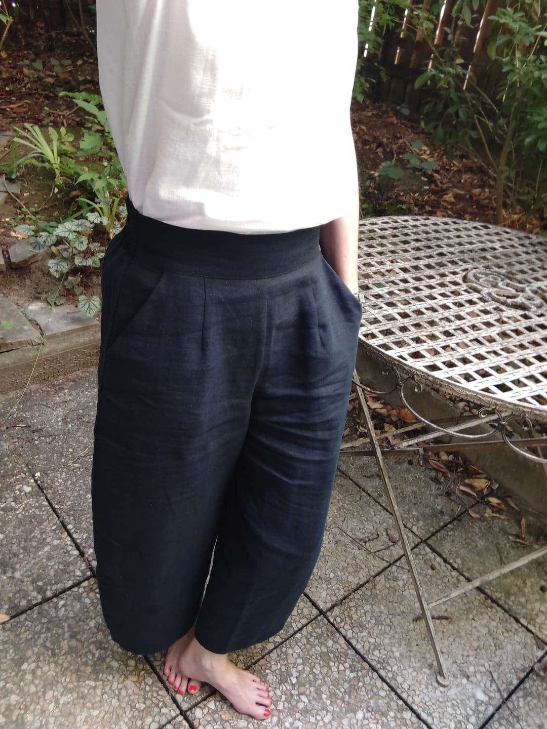 Customer photo review of Pantalon Briac - lin marine