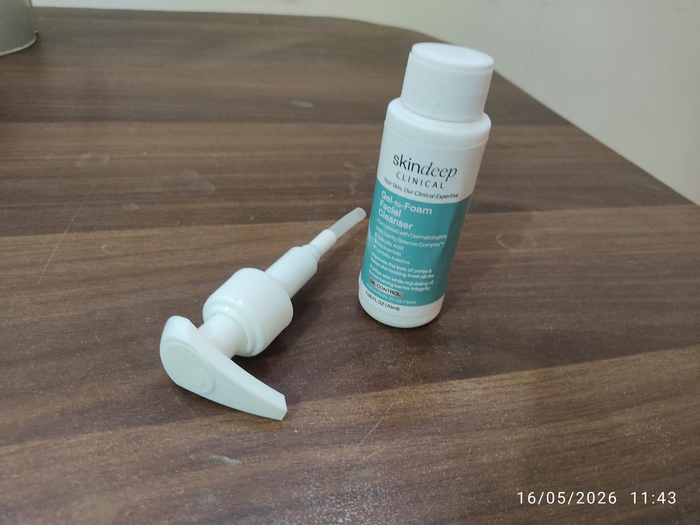 Customer photo review of Gel-to-Foam Facial Cleanser