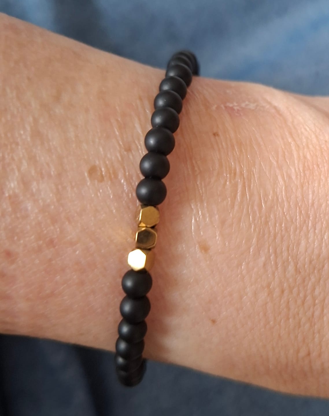 Customer photo review of Obsidian Armband