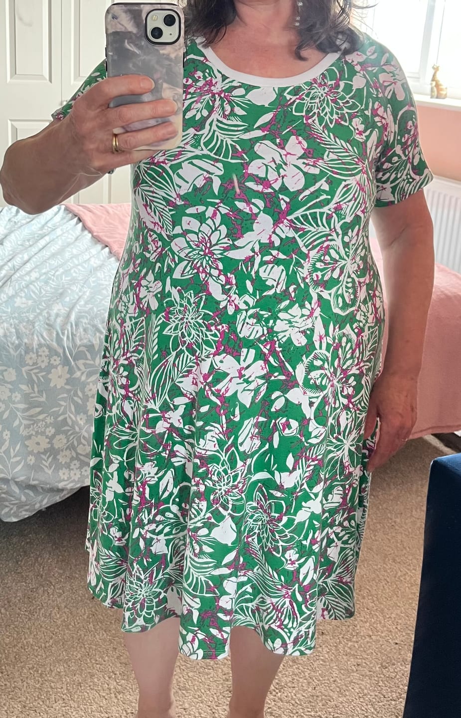 Customer photo review of Blossom Splash Viscose Jersey Fabric