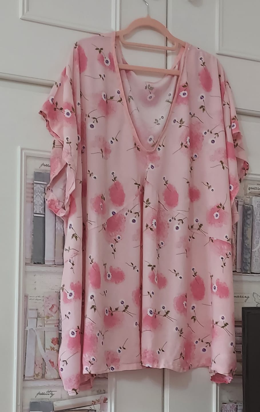Customer photo review of Airbrushed Flowers Viscose Challis Fabric