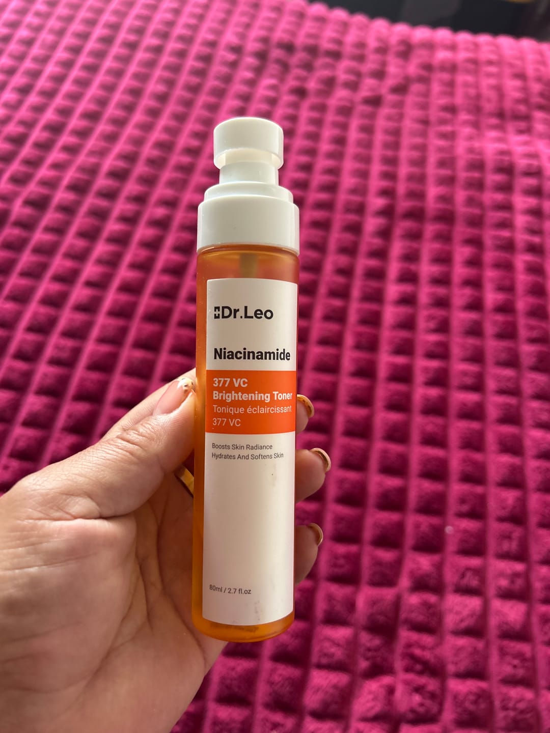 Customer photo review of Tónico Iluminador con Niacinamida, 377 y Vitamina C