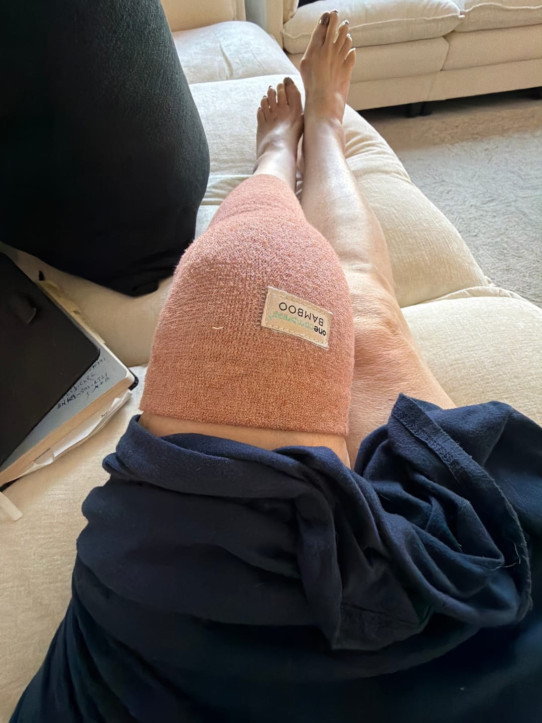 Customer photo review of Premium Bamboo Anti-Fatigue Calf Sleeve