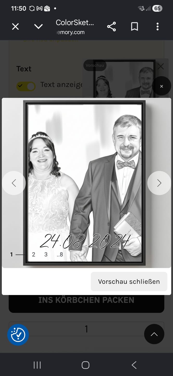 Customer photo review of ColorSketch Poster Dein Foto als handgezeichnete Karikatur