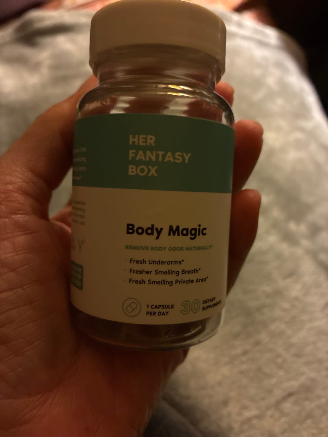 Customer photo review of Body Magic Chlorophyll Pill - For Body Odor, Detox & Skin
