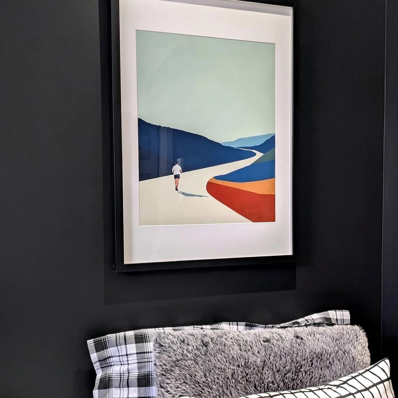 Customer photo review of Running Wall Art Print