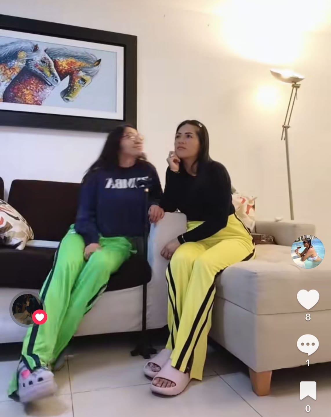 Customer photo review of Zumba Out Loud Mid Rise Track Pants