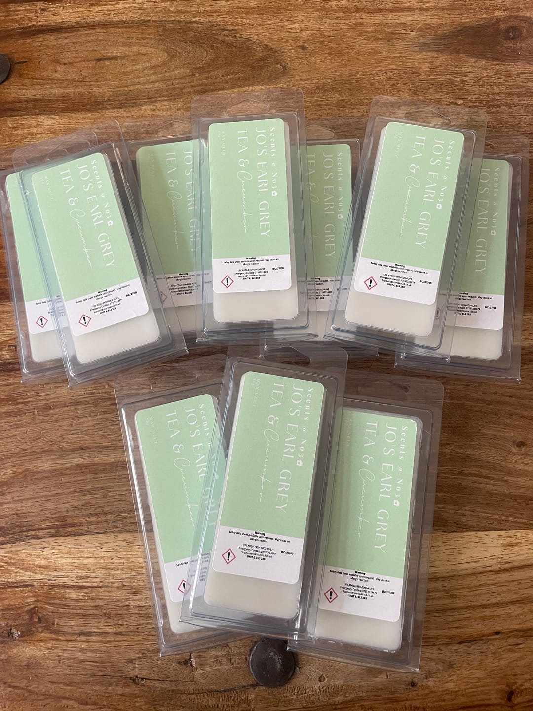 Customer photo review of Jo's Earl Grey Tea & Cucumber Wax Melt