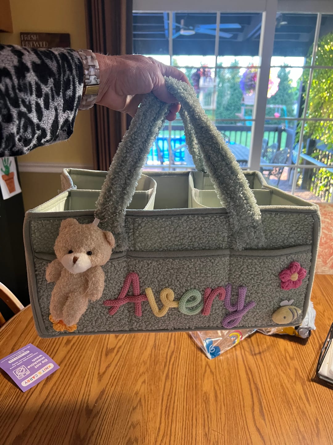 Customer photo review of K&C - Personalized Baby Storage Basket