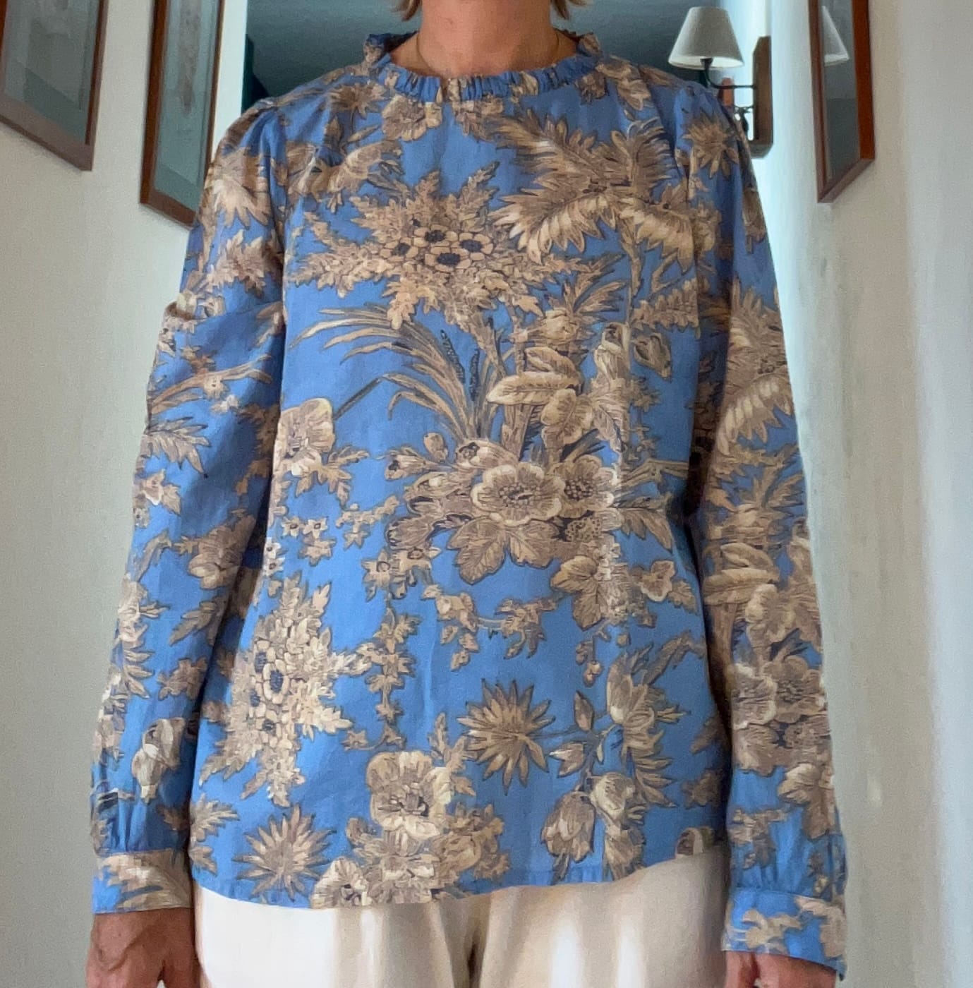 Customer photo review of Blouse  Fantine - Pastoral Bleu