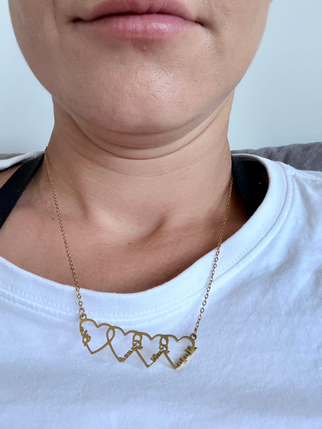 Customer photo review of Spersonalizowany naszyjnik z imieniem w kształcie serca