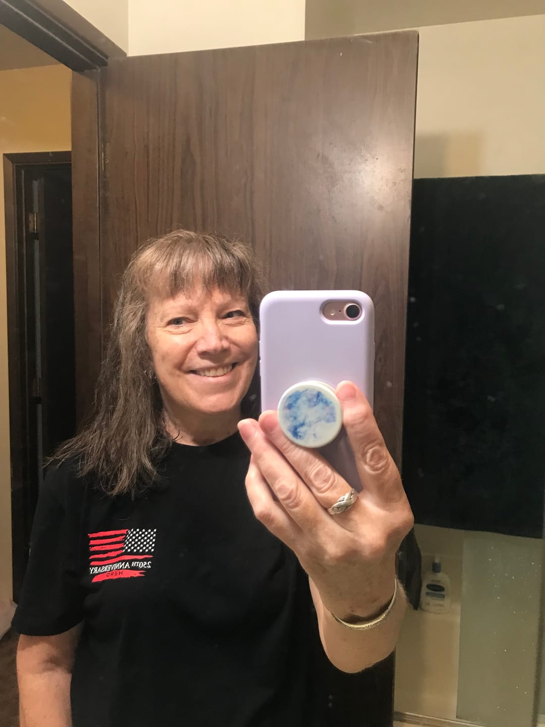 Customer photo review of Hero Company Men's USA 250th Anniversary Black Tee