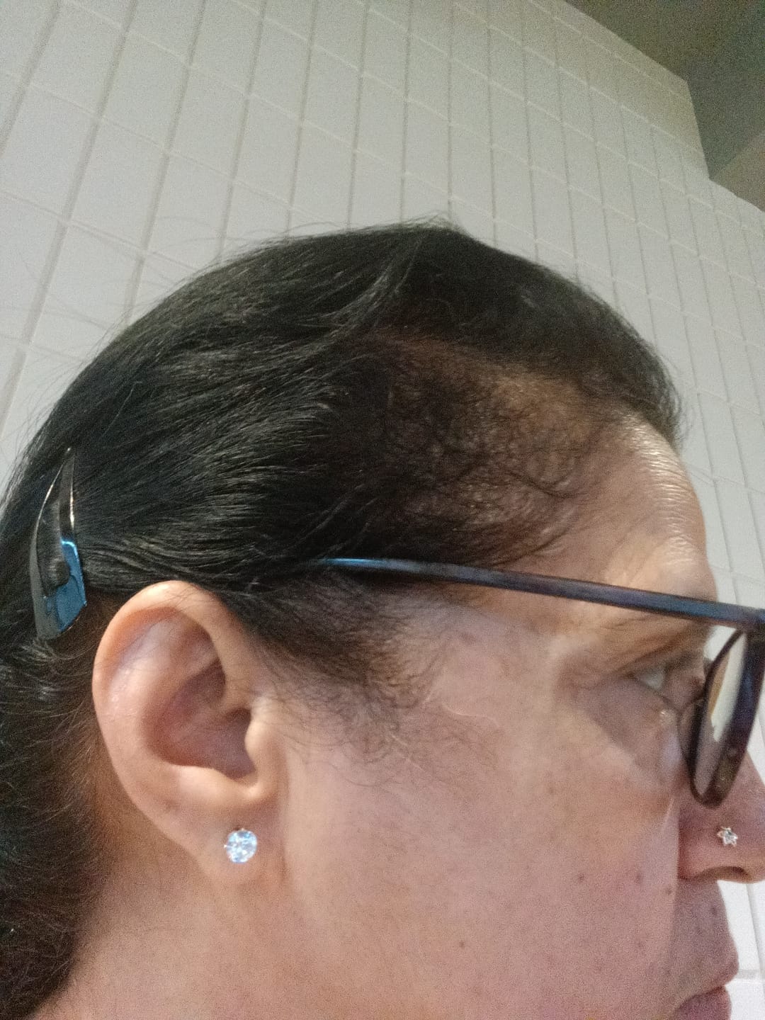 Customer photo review of Zircon Stoned Silver Studs